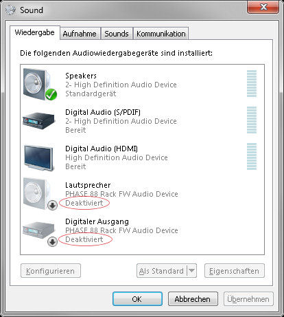 Terratec Phase 88 Windows Sound Einstellungen